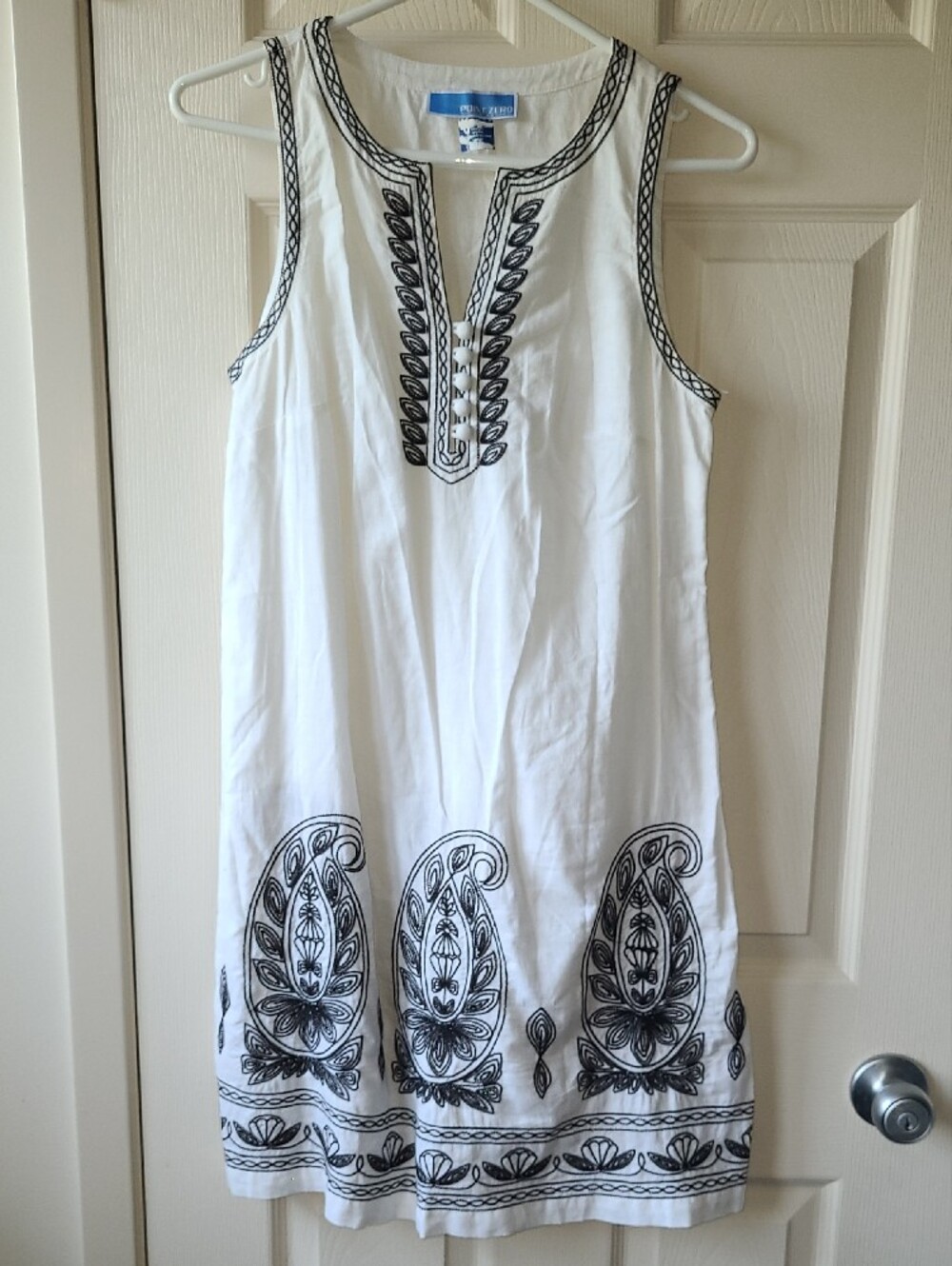 Point zero Embroidered dress with lenin
